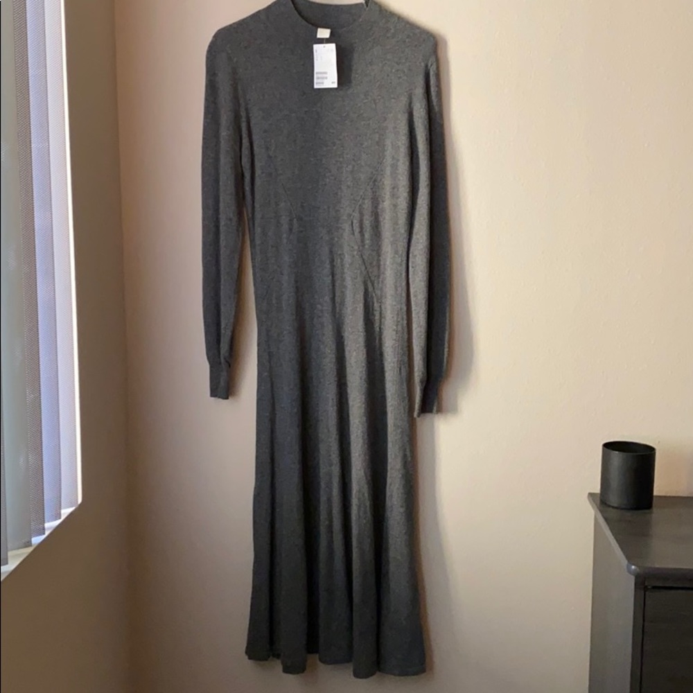H&M Long gray dress size small